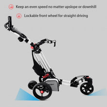 Load image into Gallery viewer, 120 W Foldable Electric Golf Push Cart with Umbrella Holder