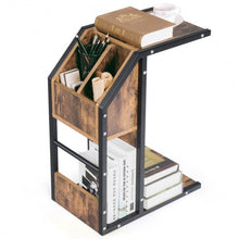 Load image into Gallery viewer, Modern C-Shape Sofa Side Snack End Table Nightstand