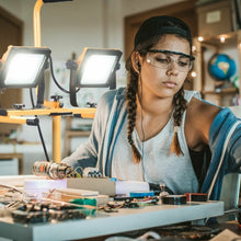 Load image into Gallery viewer, 100 W 10 000 lm LED Dual-Head Work Light with Stand