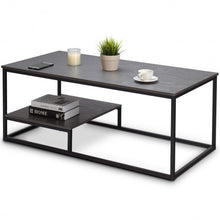 Load image into Gallery viewer, 2-Tier Cocktail Accent End Coffee Table w/ Shelf