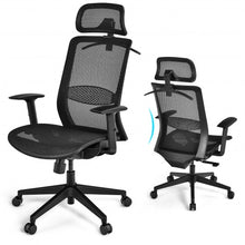 Load image into Gallery viewer, Height Adjustable Ergonomic High Back Mesh Office Chair with Hange-Black