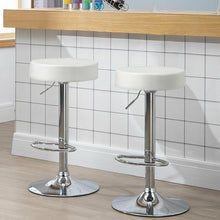 Load image into Gallery viewer, 1 PC Round Bar Stool Adjustable Swivel Pub Chair-White