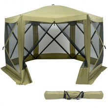 Load image into Gallery viewer, Portable Pop Up 6 Sided Canopy Instant Gazebo Screen Tent-Green