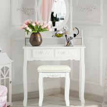 Load image into Gallery viewer, Vanity Stool Makeup Bench Dressing Stool-White