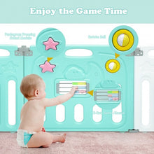 Load image into Gallery viewer, 16-Panel Foldable Baby Playpen Kids Activity Centre-Green