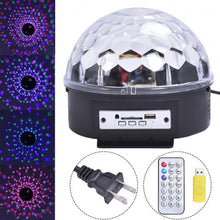 Load image into Gallery viewer, LED RGB MP3 Crystal Magic Ball Stage Lighting