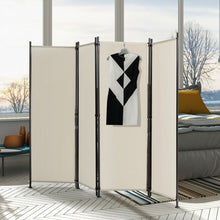 Load image into Gallery viewer, 4-Panel Room Divider Folding Privacy Screen-Beige