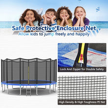 Load image into Gallery viewer, 16' Outdoor Combo Bounce Trampoline Combo with Safety Enclosure Net Spring Pad and Ladder
