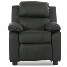 Load image into Gallery viewer, Kids Deluxe Headrest Recliner Sofa Chair with Storage Arms-Black