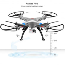 Load image into Gallery viewer, Syma X8HG 2.4Ghz 4CH 6-Axis Gyro RC Quadcopter Drone HD Camera RTF-silver