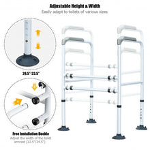 Load image into Gallery viewer, Stand Alone Toilet Safety Rail with Adjustable Handrail Frame