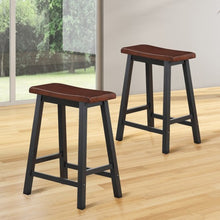 Load image into Gallery viewer, 24" Height Set of 2 Home Kitchen Dining Room Bar Stools-Coffee