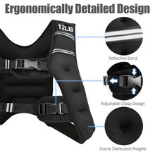 Load image into Gallery viewer, Training Adjustable Workout Weighted Vest with Mesh Bag-12 lbs