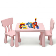 Load image into Gallery viewer, 3-Piece Toddler Multi Activity Play Dining Study Kids Table and Chair Set-Pink