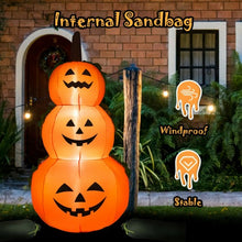 Load image into Gallery viewer, 6FT Halloween Inflatable Stacked Pumpkins