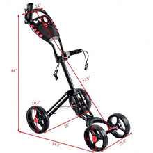 Load image into Gallery viewer, 4 Wheels Folding Golf Pull Push Cart Trolley