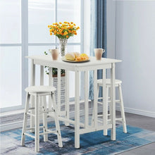 Load image into Gallery viewer, 3-Piece Counter Height Breakfast Table with 2 Stools