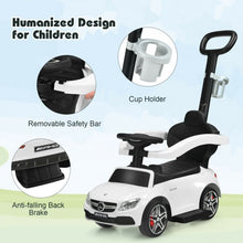Load image into Gallery viewer, 3-in-1 Mercedes Benz Ride-on Toddler Sliding Car-White