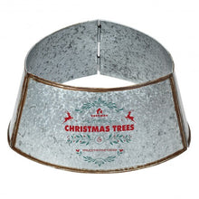 Load image into Gallery viewer, Galvanized Metal ChristmasTree Collar Skirt Ring Cover Decor-Silver