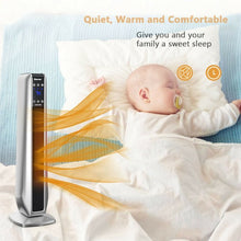 Load image into Gallery viewer, 1500W Portable Oscillating Space Heater with Remote Control-Silver