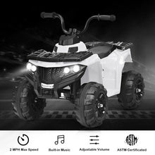 Load image into Gallery viewer, 6V Battery Powered Kids Electric Ride on ATV-White