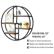 Load image into Gallery viewer, Hanging Storage Shelf Circular Wall-Mounted 4-Tier Rack