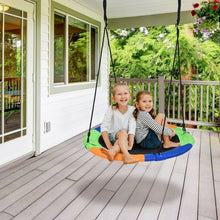 Load image into Gallery viewer, 40" Flying Saucer Tree Swing Outdoor Play Set w/ Adjustable Ropes Gift for Kids