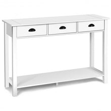 Load image into Gallery viewer, 47" Entryway Hall Table Side Desk Accent Table with Drawers Shelf