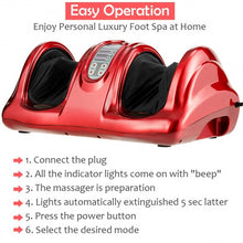 Load image into Gallery viewer, Shiatsu Foot Massager with Remote Control-Red