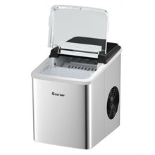 Load image into Gallery viewer, Stainless Steel 26 lbs/24 H Self-Clean Countertop Ice Maker Machine