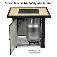 Load image into Gallery viewer, 30" Square Outdoor Fireplace Propane Gas Fire Pit Table-Golden