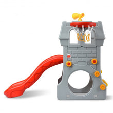 Load image into Gallery viewer, Children Castle Slide with Basketball Hoop and Telescope