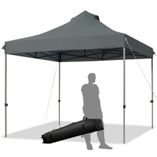 Load image into Gallery viewer, 10' x 10' Portable Pop Up Canopy Event Party Tent Adjustable w/ Roller Bag-Gray