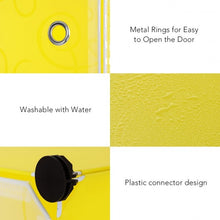 Load image into Gallery viewer, DIY Cube Portable Closet Wardrobe Storage Cabinet with Doors-Yellow