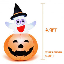 Load image into Gallery viewer, 5 Ft Halloween Blow-up Inflatable Ghost with LED Bulb