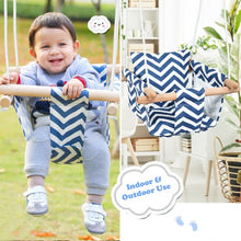 Load image into Gallery viewer, Indoor Outdoor Baby Canvas Hanging Swing-Blue