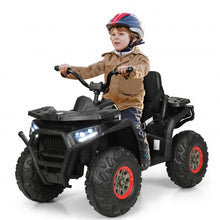Load image into Gallery viewer, 12 V Kids Electric 4-Wheeler ATV Quad with MP3 and LED Lights-Black