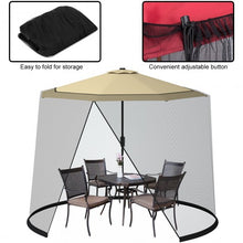 Load image into Gallery viewer, 9' to 10' Outdoor Umbrella Table Screen Mosquito Bug Insect Net