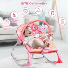 Load image into Gallery viewer, Adjustable Toddler Swing Bouncer & Rocker-Pink