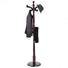 Load image into Gallery viewer, 71" Solid Wood Coat Hat Scarf Rack Hanger Tree Stand