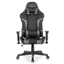 Load image into Gallery viewer, Reclining Swive Massage Gaming Chair-Gray