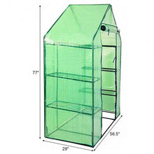 Load image into Gallery viewer, Portable Mini Outdoor Walk-in 4 Shelves Greenhouse