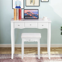 Load image into Gallery viewer, Vanity Set of Mirror Drawers Storage Box Makeup-White