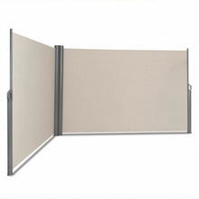 Load image into Gallery viewer, 237" x 71" Patio Retractable Double Folding Side Awning Screen Divider