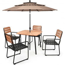 Load image into Gallery viewer, 5PCS Outdoor Patio Dining Table Set Aluminium Frame
