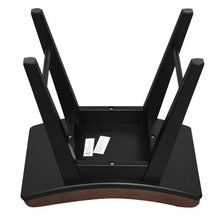 Load image into Gallery viewer, Modern Dressing Makeup Stool with Concave Seat Rubberwood Legs-Black