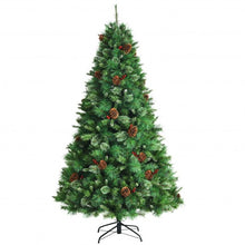 Load image into Gallery viewer, 7ft Unlit Hinged PVC Artificial Christmas Pine Tree with Red Berries