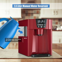 Load image into Gallery viewer, 2-In-1 Ice Maker Water Dispenser 36lbs/24H LCD Display-Red