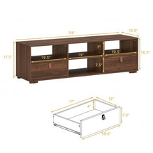Load image into Gallery viewer, TV Stand Entertainment Media Center Console for TV's up to 60" w/ Drawers Walnut