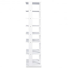Load image into Gallery viewer, 7 Tiers Big Shoe Rack Wooden Shoes Storage Stand